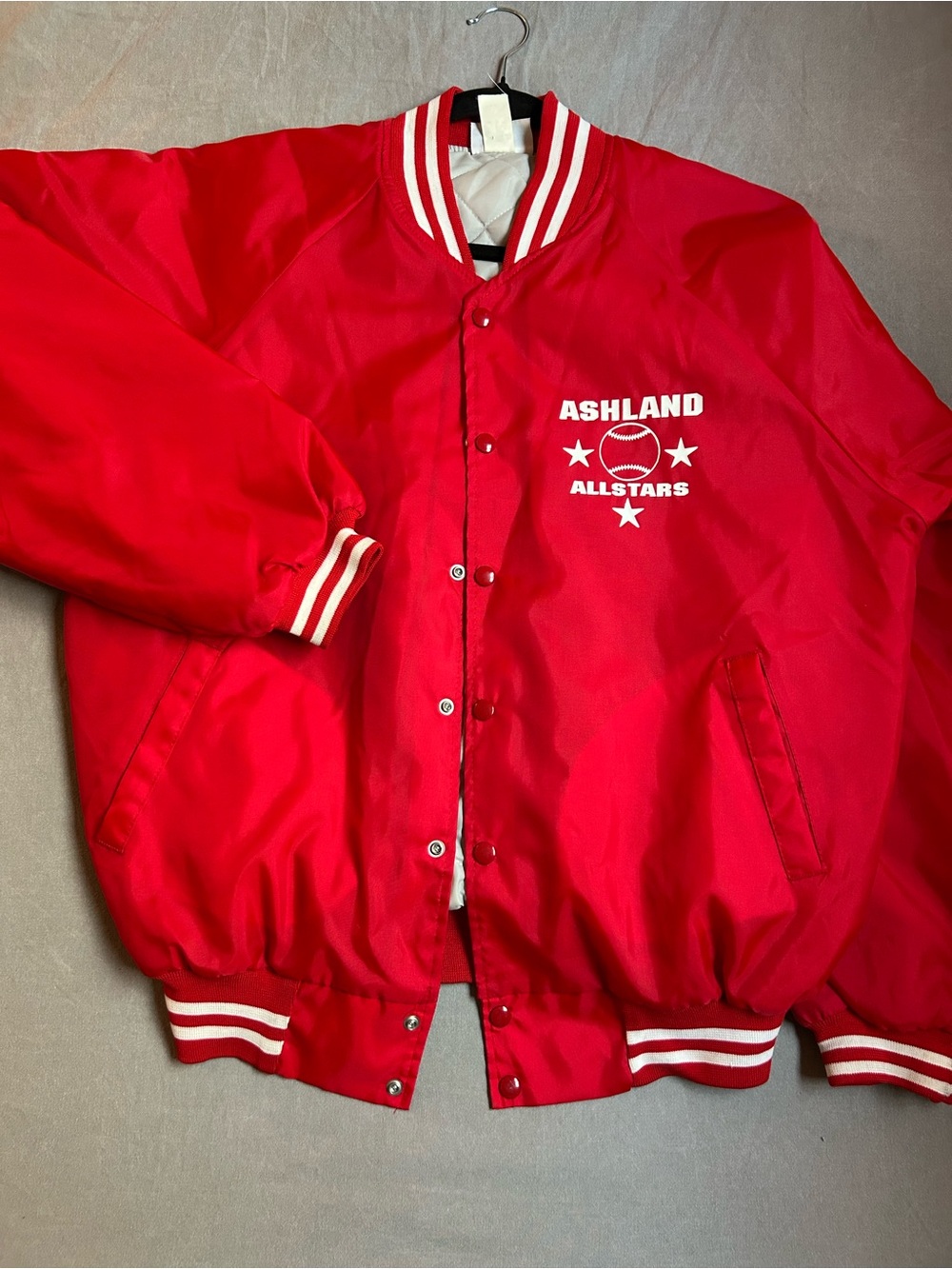 Red Varsity Bomber Jacket